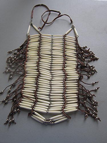 WHITE BREASTPLATE BUFFALO BONE 40 ROW JEWELRY NECKLACE REGALIA TRIBAL NATIVE INDIAN