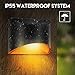 LeiDrail Solar Step Lights Outdoor Deck Fence Stair 2100K Warm Light Sun Powered LED Illuminated Landscape Lighting Waterproof for House Yard Garden Post Black - 2 Pack