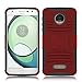 Elegant Choise Moto Z Play Case, Moto Z Play Holster Case, Heavy Duty Dual Layer Full Body Protective Kickstand Case Cover with Belt Clip Holster Case for Moto Z Play Droid (Red)