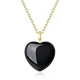 COAI 18K Gold Plated Stainless Steel Heart Necklace for Women, Crystal Necklace for Women