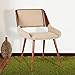 Armen Living Panda Mid-Century Dining Chair, Brown/Walnut Finish