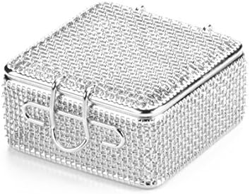 Key Surgical MT-5700 Micro Mesh Tray with Lid, Stainless Steel, 70 mm x 70 mm x 30 mm