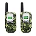 Kids Walkie Talkie Wireless Two Ways Radio Toy T-388 3 Miles Range 22 Channels Built in Flash Light FRS GMRS Birthday Gift Mini Walkie Talkie for Outdoor Adventures Camping Hiking Set of 2 Army Green