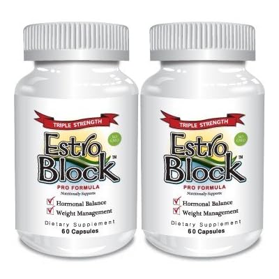 Estroblock PRO TRIPLE STRENGTH - 2-Pack 120 Capsules total, DIM &amp; Indole 3-Carbinol For Natural Hormonal Hormone Balance, Acne (2)