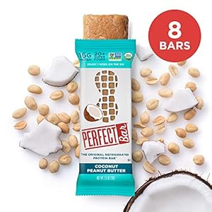Image of Perfect Bar Original Refrigerated Protein Bar, Coconut Peanut Butter, 16g Whole Food Protein, Gluten Free, Organic & Non-GMO, 2.5 Oz. Bars (8 Bars)