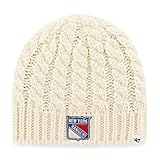 NHL New York Rangers Women's Newbury Beanie Knit Hat, One Size, Natural