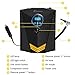 Foxnovo Tire Inflator for Car/Portable Air Compressor/Car Tire Pump/Auto Tire Pump with Pressure Gauge- Easy to Store - Auto Shut Off -Emergency Led Lighting & Long Cable for Car