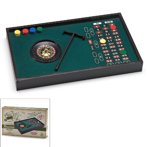 Wembley Roulette Wheel Set Classic Gaming Surface Table Top Casino Game