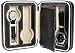 Mantello 4 Slot Leather Portable Travel Watch Case Storage Organizer, Black