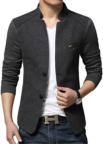 Moulan 2017 New Mens Blazer Patchwork Suits Top Quality Slim Blazer Fit Woolen Outwear Coat Costume Men navy XXXL
