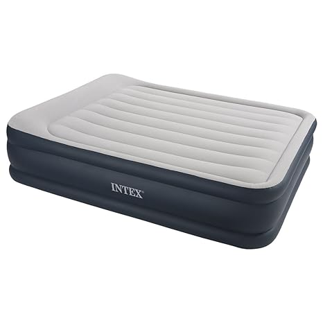 Intex Deluxe Pillow Rest Raised Luftbett - Queen - 152 x 203 x 42 cm - Mit eingebaute elektrische Pumpe