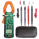 2000 Count Digtial Clamp Meter, Auto-Ranging Multimeters AC/DC Volt AC/DC Current Ohm Diode Resistance Test Voltage Tester