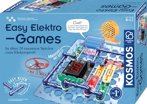 KOSMOS 620998 Easy Elektro - Games, Spielerisches Lernen über Stromkreise beim Programmieren von Mini-Games, Experimentierkasten zu Elektrotechnik, für Kinder von 8 bis 12 Jahren