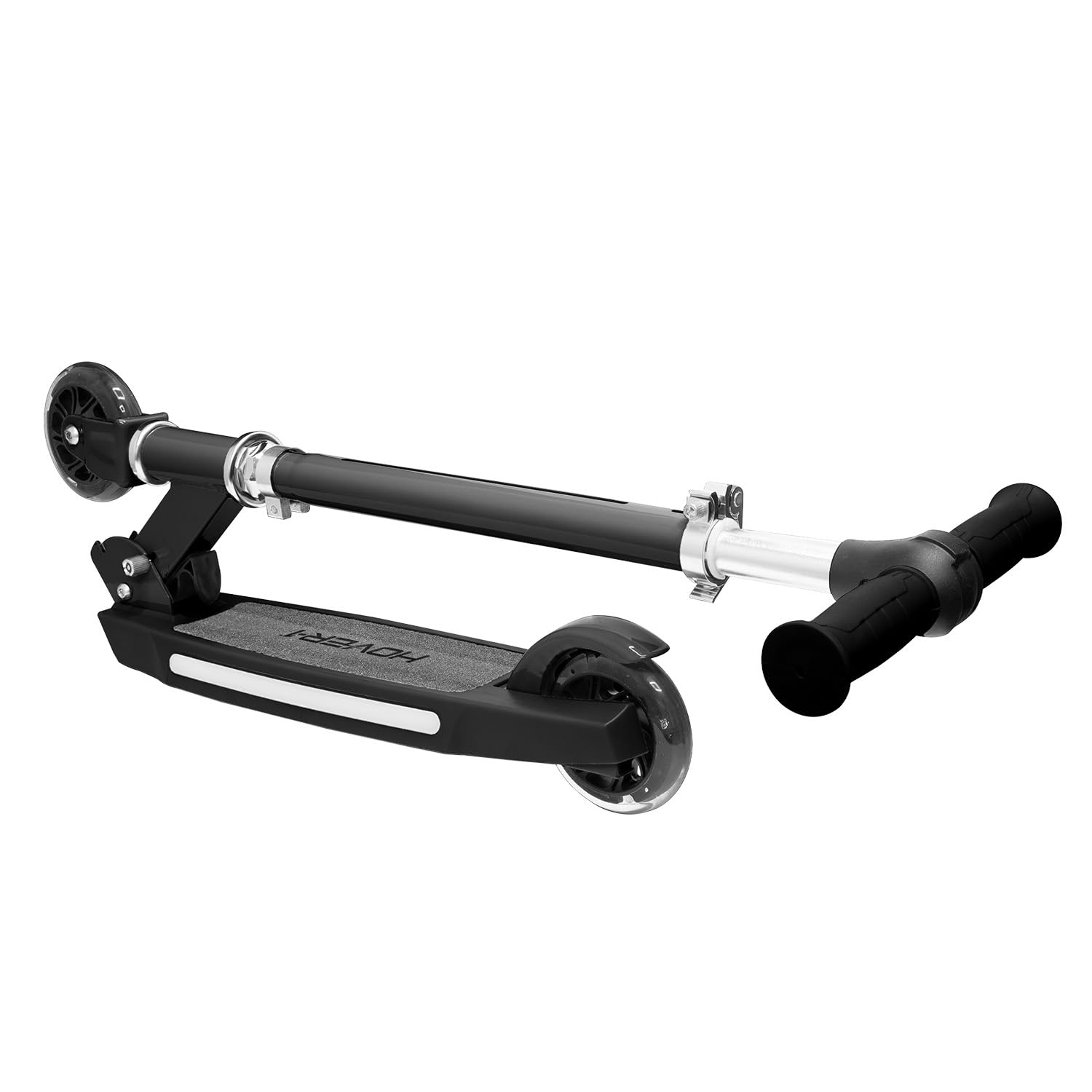 Hover-1 Lunar Kids Folding Kick Scooter with Color-Changing LED Light Up Wheels, Foot Brake, Adjustable Height Handle, and Light Weight Design