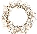 Silvercloud Trading Co. Real Cotton and Husk Wreath - 16"-24" - Adjustable Stems - Farmhouse Decor Great for Front Door - Wedding Centerpiece primary