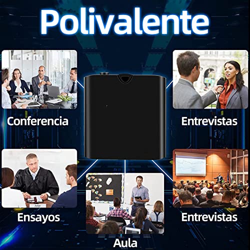PEIONO 8 GB Grabadora de Voz, grabadora de Voz Inteligente, Grabación con cancelación de Ruido, función MP3, Fuerte Fuerza magnética, Guardado automático Cuando se agota batería, 18 Horas grabación