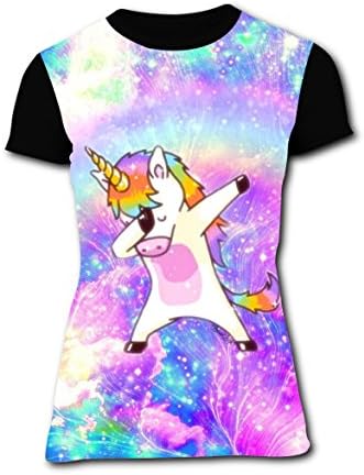 Dabing Unicorn Women Sleeve Soft tshirts Fashion 3D Print Short Couple Blouse Tops XL