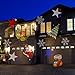 Christmas Lights, Halloween Christmas Star Outdoor Night Shower Snowflakes Projector Light Decorations 12 Slides Show LED Moving Landscape Spotlights for Holiday Christmas Decorations
