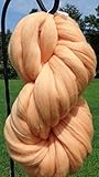 Nude Peach Merino Wool Top Roving Fiber Spinning, Felting Crafts USA (1oz)