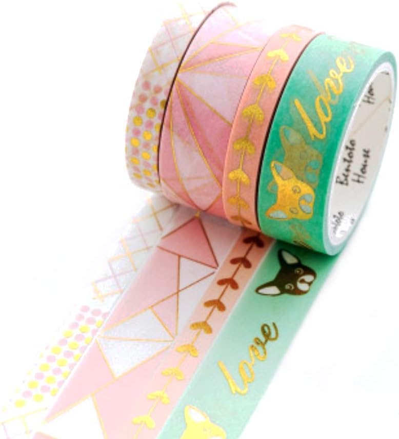 YUBBAEX Washi Tape Set Decorative Tape for Crafts, Scrapbooking Supplies, DIY, Gift Wrapping (Cute Doggy)