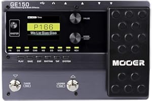 MOOER GE150 Electric Guitar Amp Modelling Multi Effects Pedal Portable Multi Effects Processor with Expression & IR Loading for Live show, Live Streaming, Home Studio, Guitar Practice