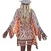 Toraway Cardigan, Women Boho Printed Chiffon Loose Kimono Cardigan Tops Blouse (X-Large) Pink