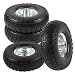 go2buy 4-Pack 10 Inch Solid Rubber Tyre Wheels Garden Wagon Cart Trolley Tires Wheels Black