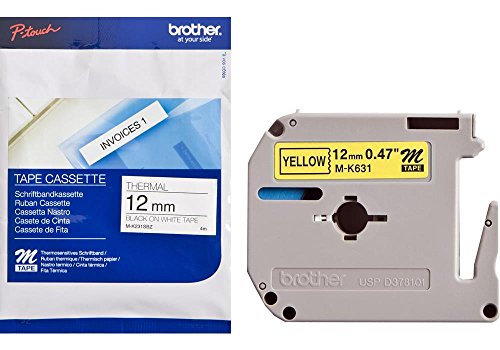 Brother MK631 M-tape/MK-tape 12mm schwarz auf gelb