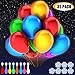 M.C.works 32 Pack Light Up Balloons Party LED Balloons Fun time, 8 Colors Balloon, Colorful Warm Light, Lasts 12-24 Hours Birthday, Wedding, Parties, 7 Blossom Clips & Ribbon Included.