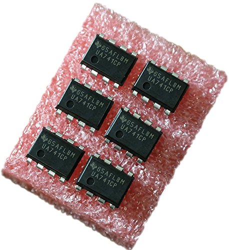Texas Instruments (UA741CP + Socket) Linear - Amplifiers, IC OPAMP GP 1MHZ SGL LP 8DIP 741 UA741, IC OPAMP GP 1MHZ 8DIP, (Pack of 12)