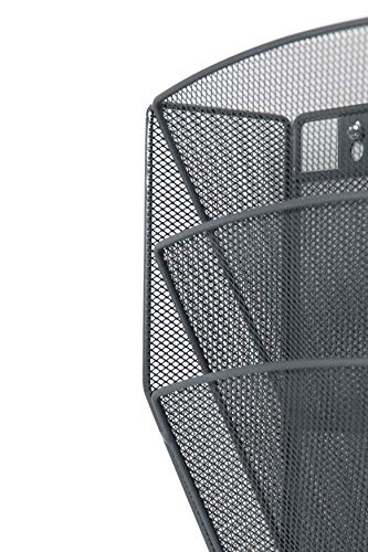 Klickpick Office Hanging Files Wall Mounted Metal Mesh Document File Organizer Magazine Holder Rack Organizer 3 Tier Section Racks Multipurpose Use to Display Files, Magazine, Newspapers (3t Gray) - Thumbnail 4