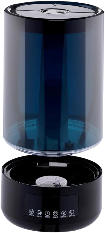 HD-1903A - Humidificador ultrasónico (4,3 L, con temporizador y luz nocturna, con mando a distancia, color negro