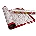 Simple Baker Premium Silicone Baking Mat for Macarons - Half Sheet Size - Reusable Non-stick Surface - Bonus Digital Macaron Recipe Book (Red Staggered)