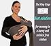 Baby Carrier Wrap Sling Ring - 2 Sling Rings added for Breastfeeding Mom - Large Pocket - Perfect Baby Shower Gift - Woven Cotton for Newborn, Infant, Toddler - Dark Grey