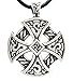 Trilogy Jewelry Pewter Solar Cross Celtic Irish Druid Pendant on Leather Necklace