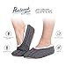 Pembrook Ladies Cable Knit Slippers – Gray - Medium (7-8) – Ballet Style with Non-Skid Sole - Faux Shearling Lining and Suede Sole - Great Plush Slip On House Slippers for adults, women, girls