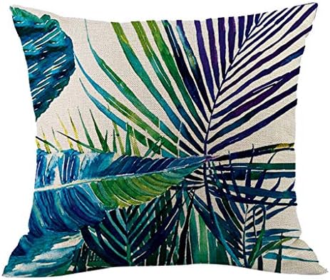 FNKDOR Green Plants Print Cushion Covers 43cmx43cm Natural Throw Pillow Cover Pillowcases Decorative Sofa Car Cushion Cover Home Store Home Decor