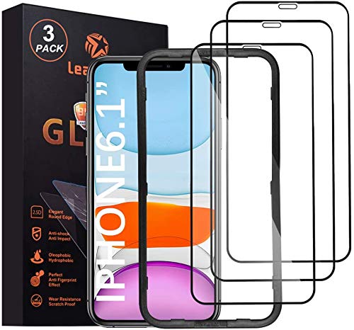 Leadstar compatible iPhone 11 and iPhone XR Screen Protector 6.1 Inch Premium 3D Tempered Glass Screen Protector for IPhone 11 and IPhone XR 6.1 Inch （Case friendly）