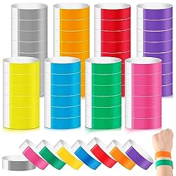 800 Pieces Colored Wristbands for Events Wrist