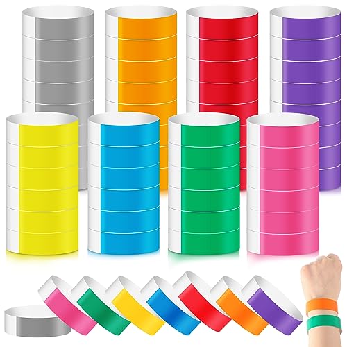 800 Pieces Colored Wristbands for Events Wrist
