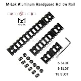 TACFUN 3PCS Combo M-Lok Aluminum Rail Mount Handguard Section 5,9,13 Slot Picatinny Weaver