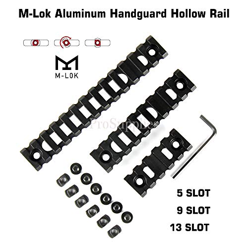TACFUN 3PCS Combo M-Lok Aluminum Rail Mount Handguard Section 5,9,13 Slot Picatinny Weaver