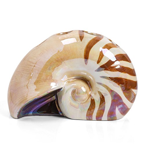 Minigift 4 Piece Sea Snail Ceramic Bathroom Accessory Set Soap Dish Soap Dispenser Tootbrush Holder Tumbler Cup Coffee