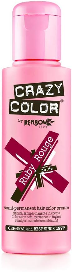 Crazy Color Ruby Rouge No 66 100ml Semi Permanent Hair Colour Cream