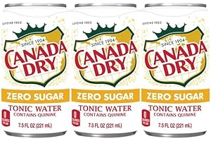 Canada Dry, Tonic Water, Zero Sugar, 6 Pack, 7.5 Ounce