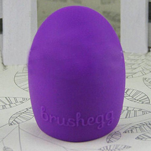 DZT1968 Silicone Gel Makeup Washing Brush Cleaner Egg Scrubber Tool (Purple)