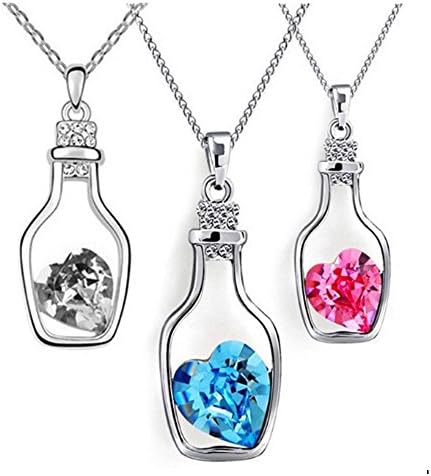 Heart In A Bottle Necklace (Clear)