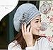 HINDAWI Winter Hats for Women Outdoor Warm Winter Hat Knit Snow Ski Crochet Skull Newsboy Caps
