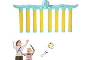 WUSAIRX Catching Sticks Game Reaction Training Toy, Upgraded 8 Sticks Falling Sticks Catching Game Adjustable Speed Hand Eye Coordination Training, Drop Stick Game