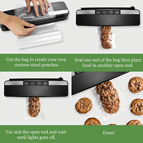VICARKO Vacuum Sealer Machine, Automatic Food Sealer with Cutter for